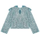 Girls Aqua Embellished Sequin Skirt Set , 1, hi-res