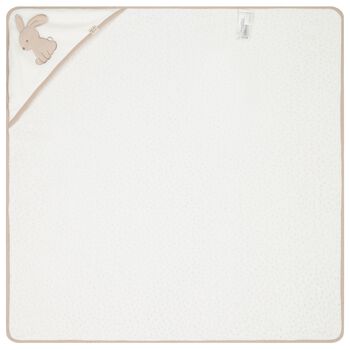 Baby Boys White Rabbit Hooded Towel