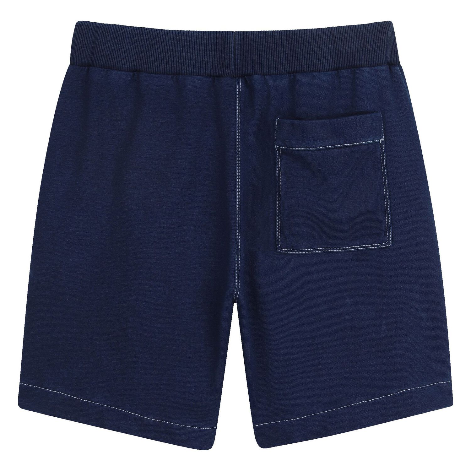 Boys Navy Blue Logo Shorts, 1, hi-res