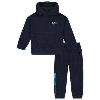 Boys Navy Blue Logo Tracksuit