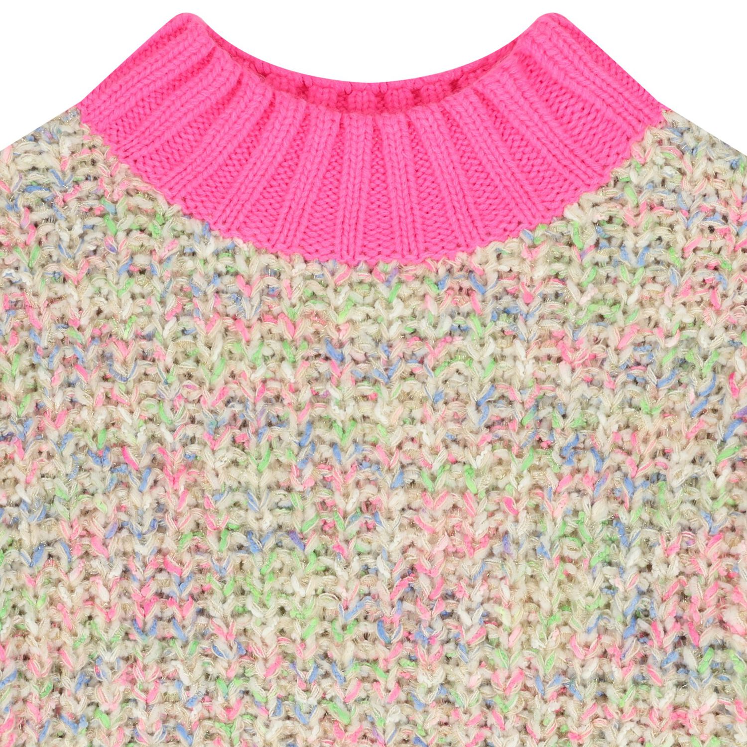 Girls Pink Knitted Sweatshirt, 1, hi-res