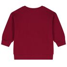 Girls Burgundy Horse Logo Sweatshirt, 1, hi-res