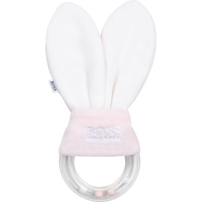 Baby Girls Pink Bunny Teether Rattle