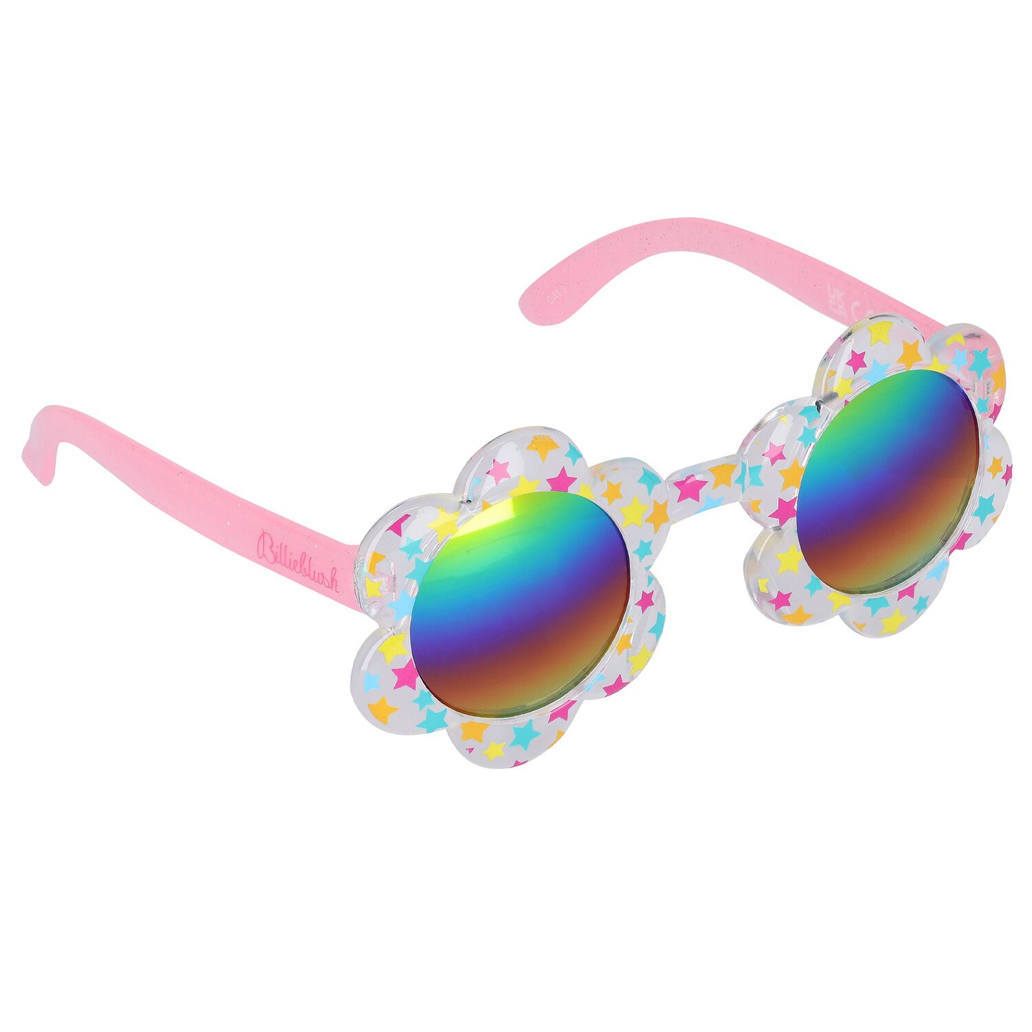 Girls White & Pink Logo Sunglasses, 1, hi-res