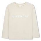 Ivory Logo Long Sleeve Top, 1, hi-res