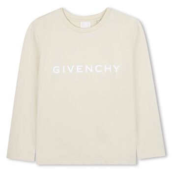 Givenchy Ivory Logo Long Sleeve Top, 1 Ivory Logo Long Sleeve Top