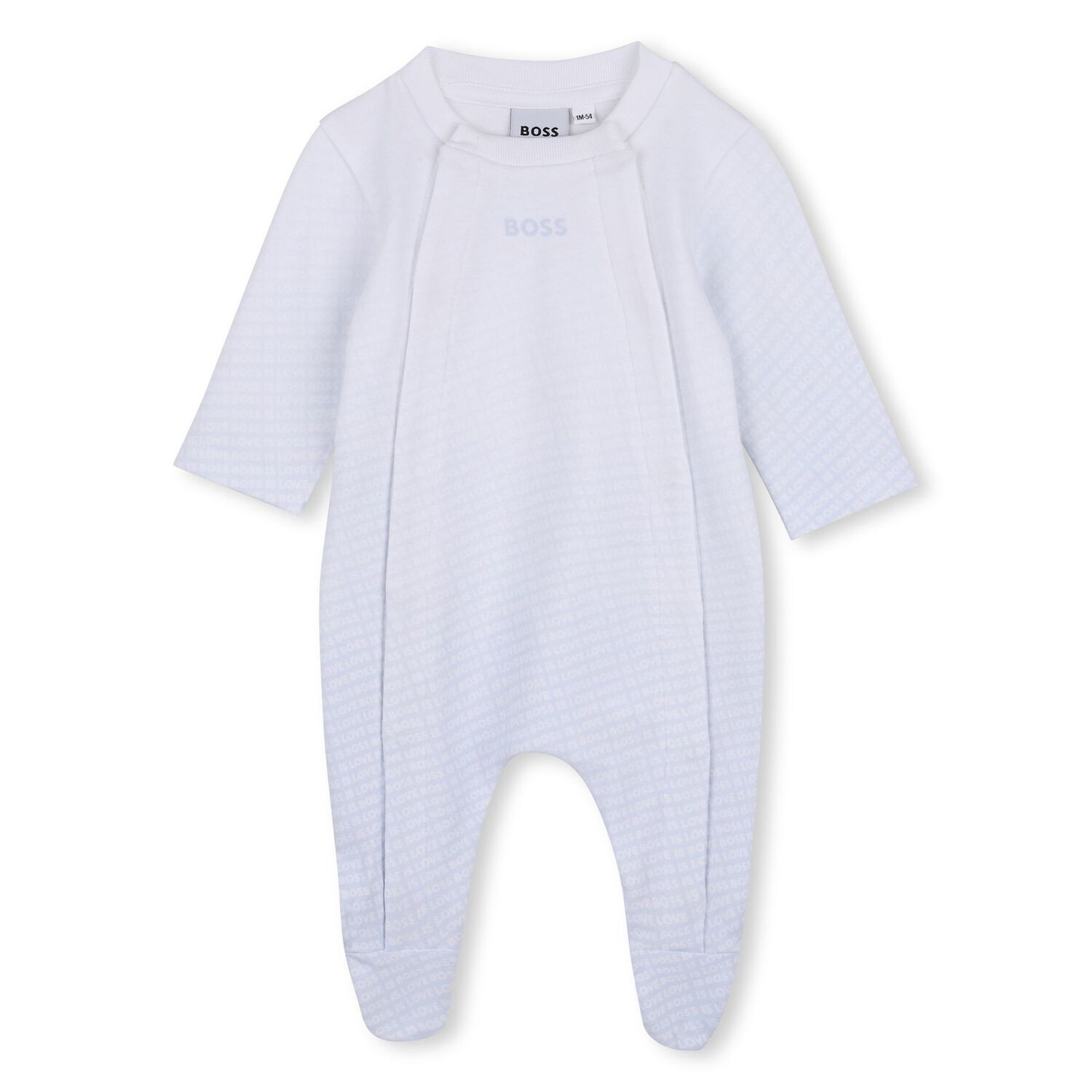 Baby Boys Blue & White Logo Babygrow Gift Set, 2, hi-res