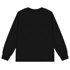 Boys Black Logo Long Sleeve, 1, hi-res