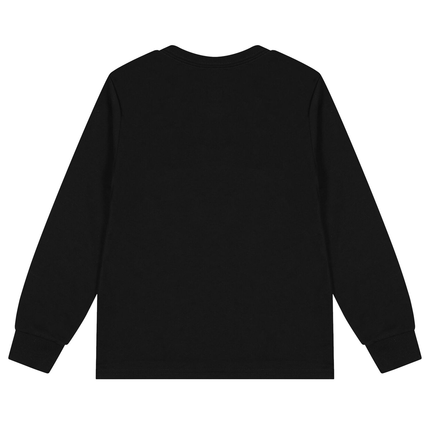 Boys Black Logo Long Sleeve, 1, hi-res