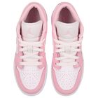 Girls White & Pink Air Jordan 1 Low Trainers, 9, hi-res