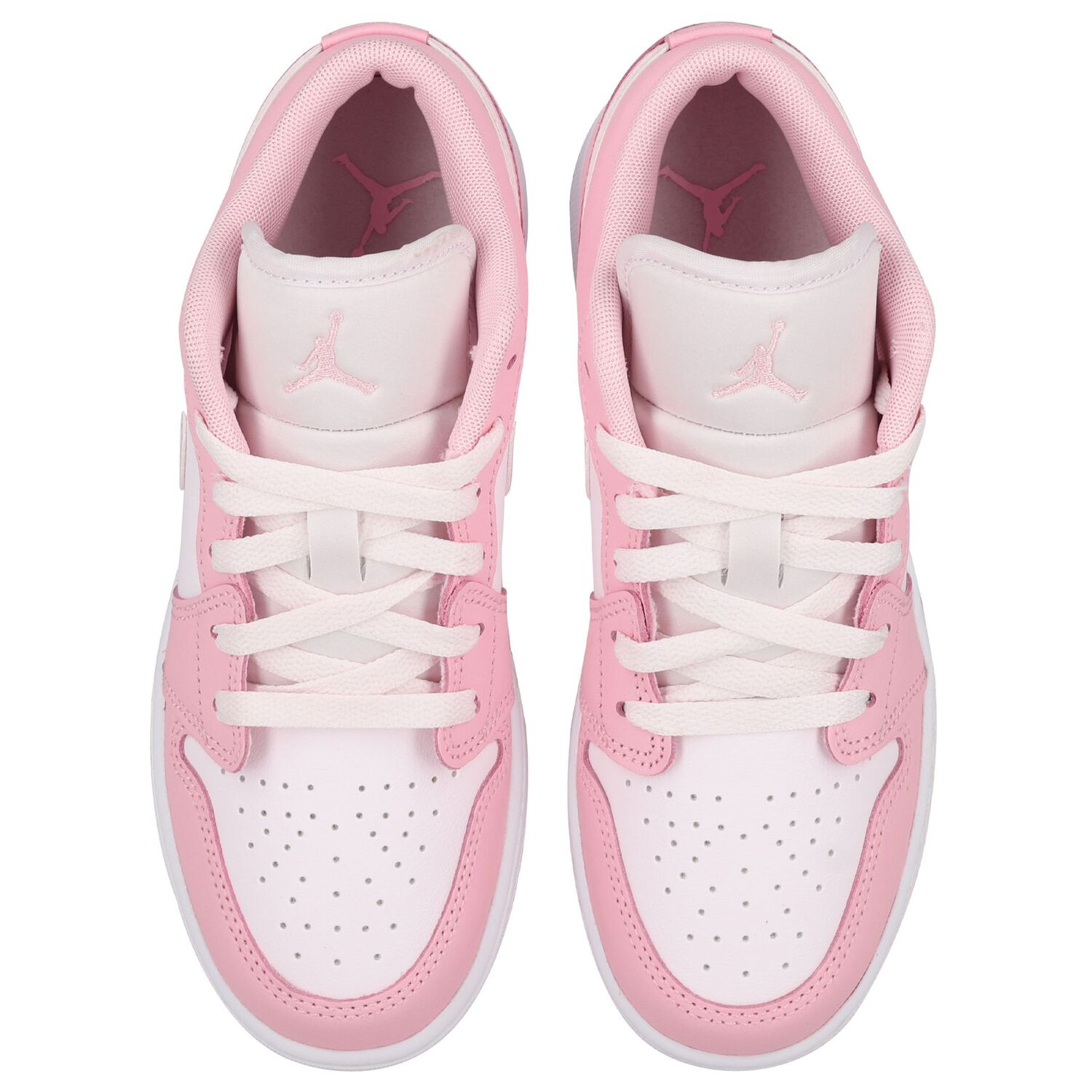 Girls White & Pink Air Jordan 1 Low Trainers, 9, hi-res