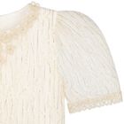 فستان جاكار من الأورجانزا باللون العاجي والذهبي للبنات, 1, hi-res