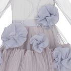 فستان بنات تول بالشعار باللون البنفسجي, 1, hi-res