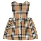 Baby Girls Beige & White Dress Set, 1, hi-res