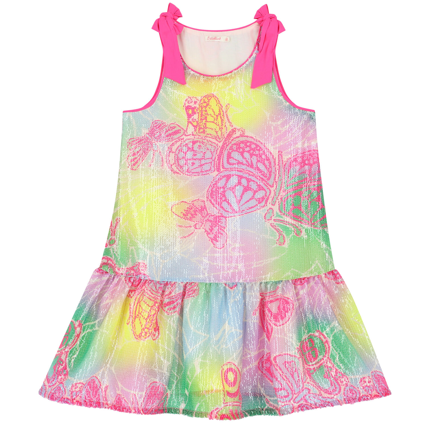 Girls Multi-Colored Sequin Butterfly Dress, 1, hi-res image number null