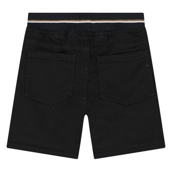 Younger Boys Black Denim Shorts