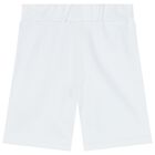 Boys White Logo Shorts Set, 1, hi-res