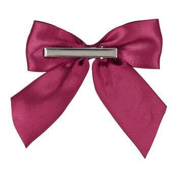 Girls Burgundy Bow Hairclip