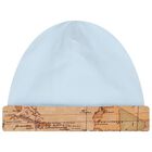 طقم هدايا ملابس أطفال للأولاد بطبعة خريطة جغرافية باللونين الأزرق والبيج, 1, hi-res