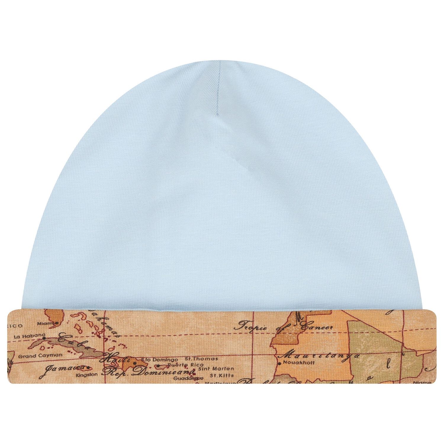 طقم هدايا ملابس أطفال للأولاد بطبعة خريطة جغرافية باللونين الأزرق والبيج, 1, hi-res