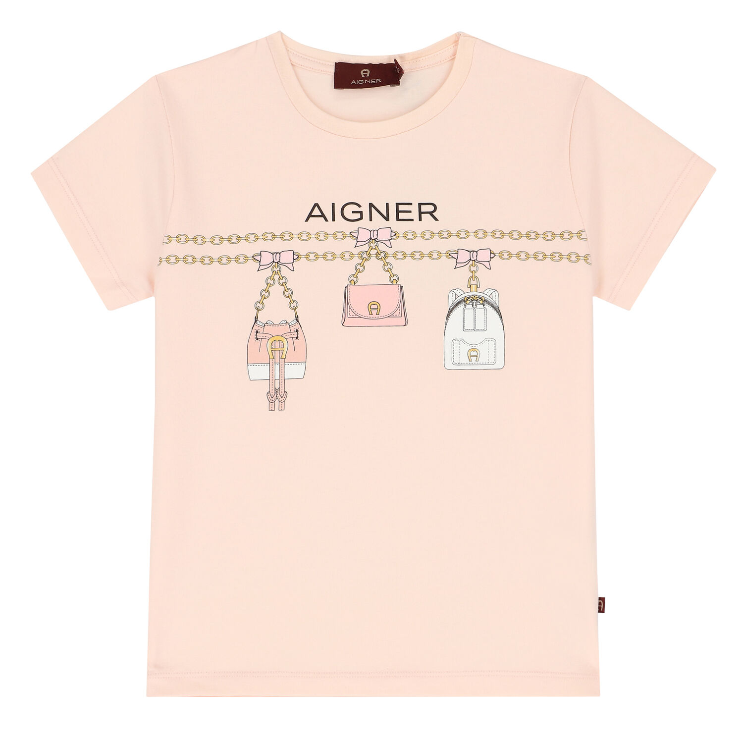 تيشيرت بالشعار الوردي للبنات, 2, hi-res