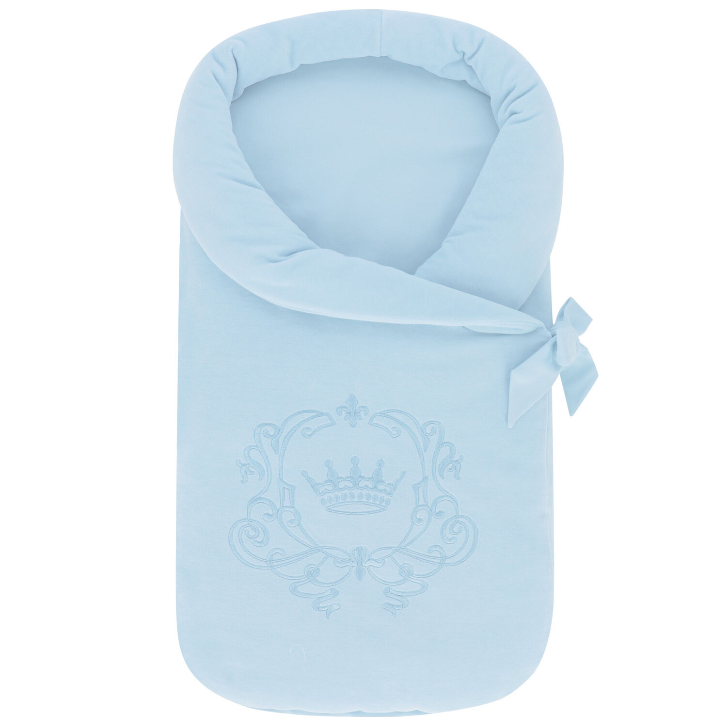 Boys Blue Embroidered Baby Nest, 1, hi-res