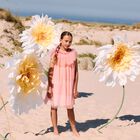 فستان بنات بولكا منقط باللون الوردي, 1, hi-res