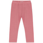 Younger Girls Ivory & Pink Leggings Set, 1, hi-res