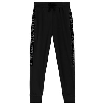 Boys Black Logo Joggers