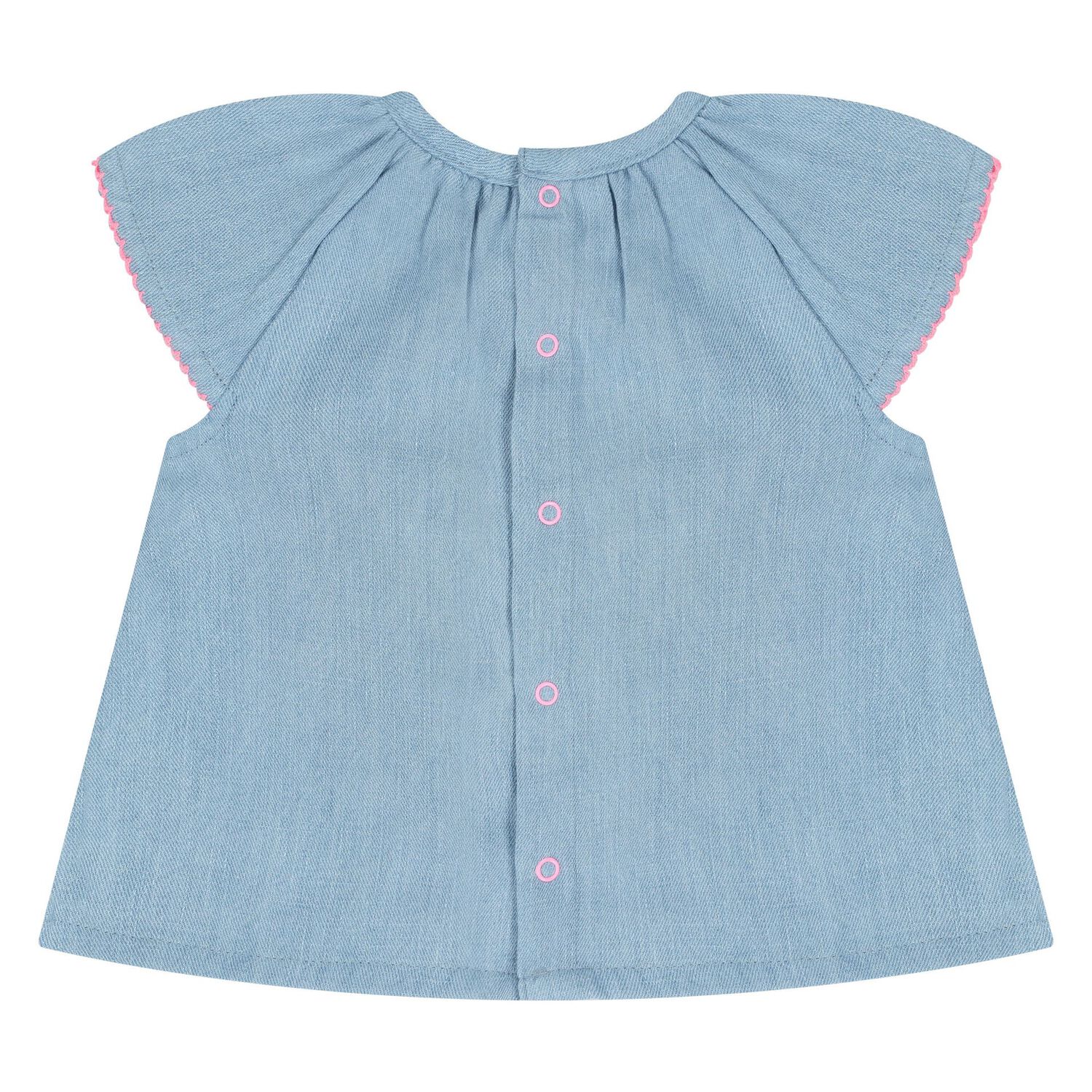 Baby Girls Denim Dress Set, 1, hi-res