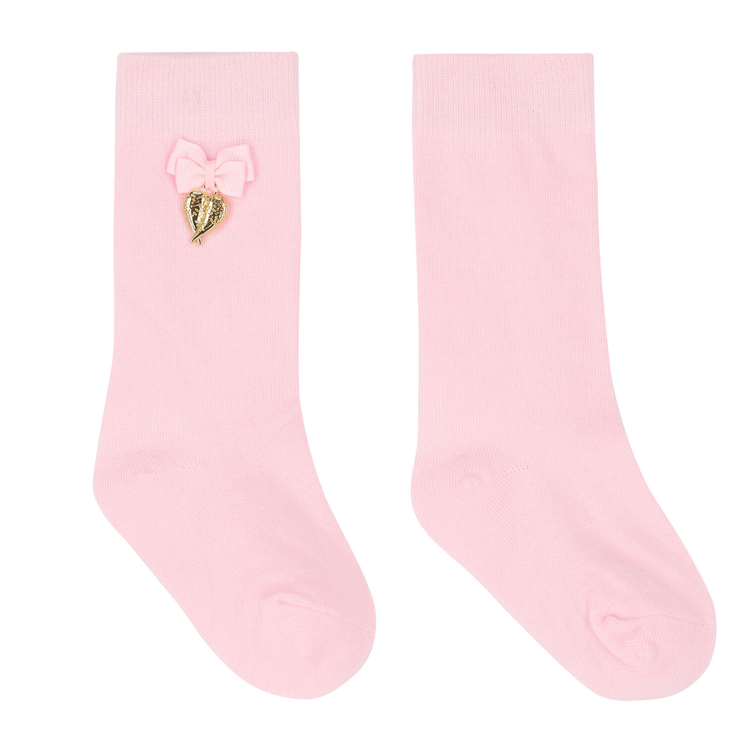 Girls Pink Bow Socks, 2, hi-res image number null