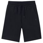 Boys Black Shorts, 2, hi-res
