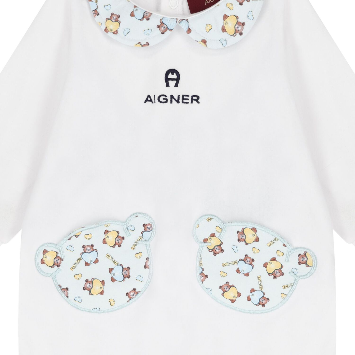 Baby Boys White & Blue Teddy Bear Logo Babygrow Gift Set, 1, hi-res image number null