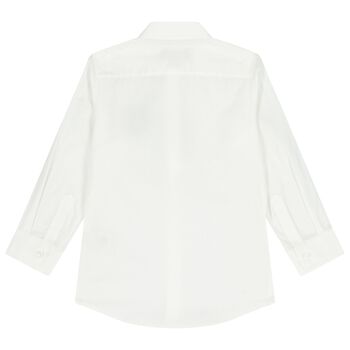 Boys White Logo Shirt