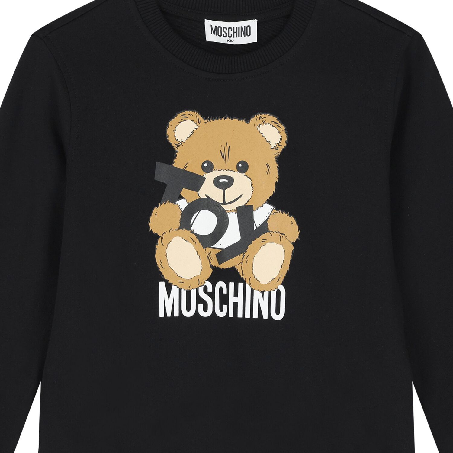 Black Teddy Bear Logo Sweatshirt, 1, hi-res