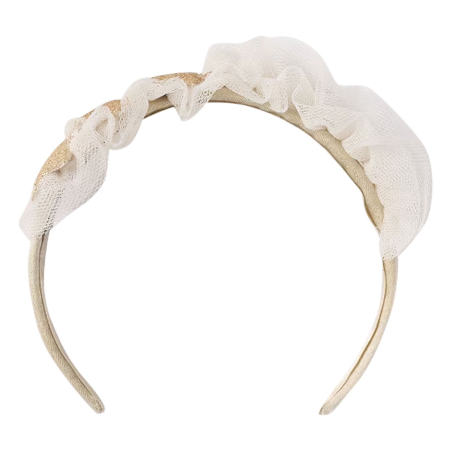 ربطة رأس بنات بطبعة نجوم باللون الذهبي , 1, hi-res