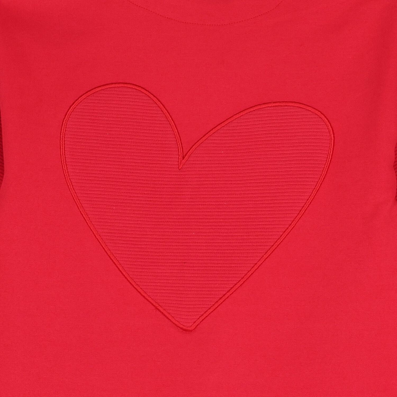 طقم فستان للبنات بطبعه قلب باللون الاحمر , 1, hi-res