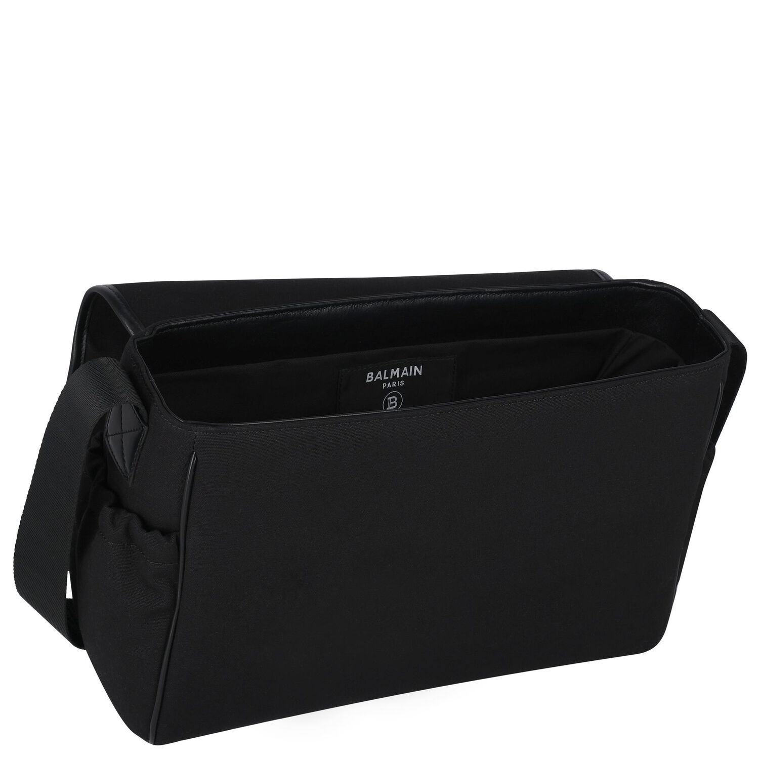 حقيبة تغيير حفاضات الأطفال بشعار باللونين الأبيض والأسود, 1, hi-res