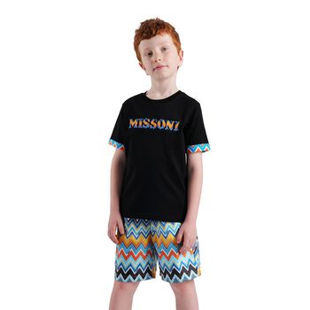 Boys Black Logo T-Shirt
