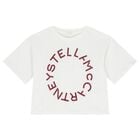 Girls White Logo T-Shirt, 1, hi-res