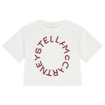 Girls White Logo T-Shirt