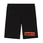 Boys White & Black Skate Shorts Set, 1, hi-res