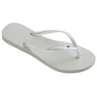 Girls Grey Logo Flip Flops, 2, hi-res
