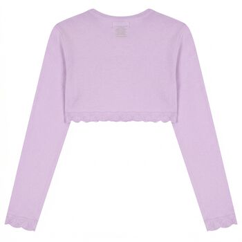 Girls Purple Bolero Knit Cardigan