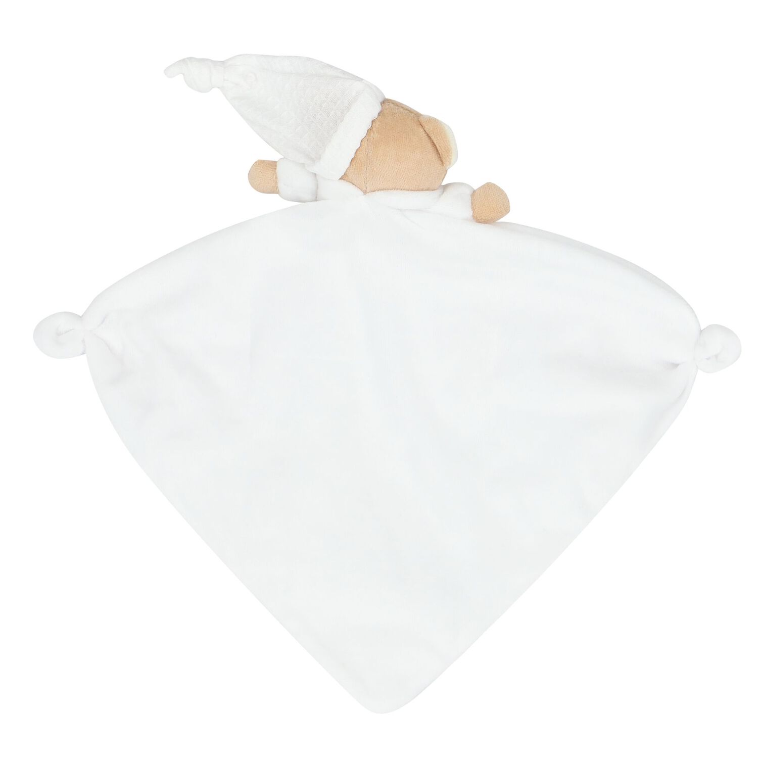 White Teddy Bear Baby Doudou Comforter, 1, hi-res image number null
