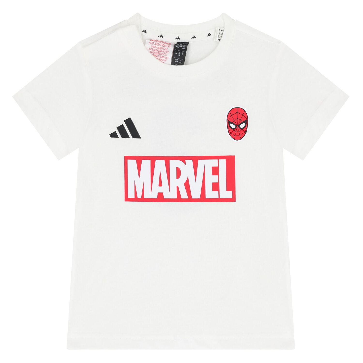 Younger White & Green Marvel Logo Shorts Set, 1, hi-res