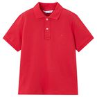 Boys Red Logo Polo Shirt, 5, hi-res