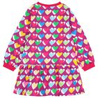 Girls Purple & Pink Heart Dress, 1, hi-res