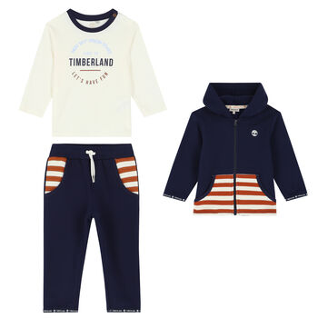 Baby Boys Navy Tracksuit Set