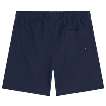 Boys Navy Blue Tiger Logo Swim Shorts